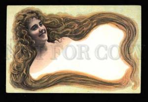 3019955 ART NOUVEAU Lady w/ LONG HAIR old Art PHOTO