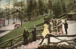 Spokane Washington WA Natatorium Park Locals Vintage Clothing c1910 Postcard