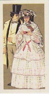 Brooke Bond Vintage Trade Card British Costume 1967 No 34 Day Clothes Circa 1856