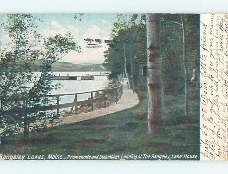 Pre-1907 STEAMBOAT LANDING Rangeley Lakes Maine ME A1085