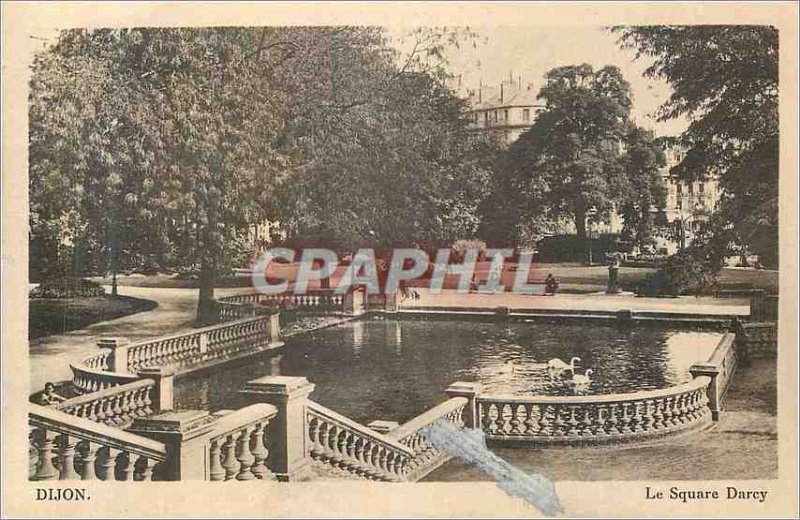 Old Postcard Dijon Square Darcy