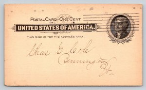 1901 Cincinnati OH Kemper-Thomas Company Postal Card Jefferson 1 Cent Postmark