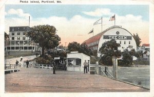 PORTLAND ME Maine PEAKS ISLAND~THE GEM~Roller Skating Rink~Theater 1921 Postcard