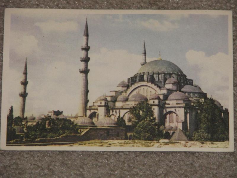 Mosque of Suleyman The Magnificent, Istanbul with 6 kemal Ataturk stamps