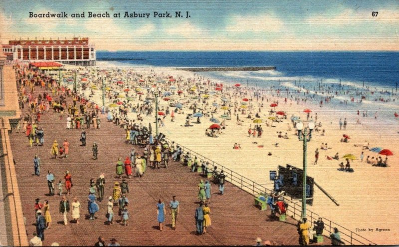 New Jersey Asbury Park Boardwalk and Beach