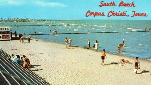 Postcard View of South Beach in Corpus Christ, TX.     S5