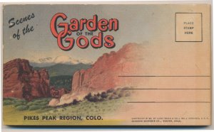 Scenes Of The Garden Of The Gods Pikes Peak Region Colorado 20 Postcard Booklet