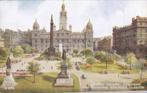 Scotland Glasgow George Square Cenotaph & Municipal Buildings