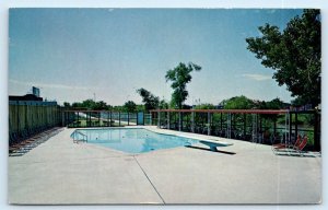 WICHITA, Kansas KS ~ Arkansas River HOTEL BROADVIEW Pool Sun Deck 1960s Postcard