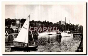 Old Postcard Thonon Les Bains Arrival of the boat in the Boat Harbor