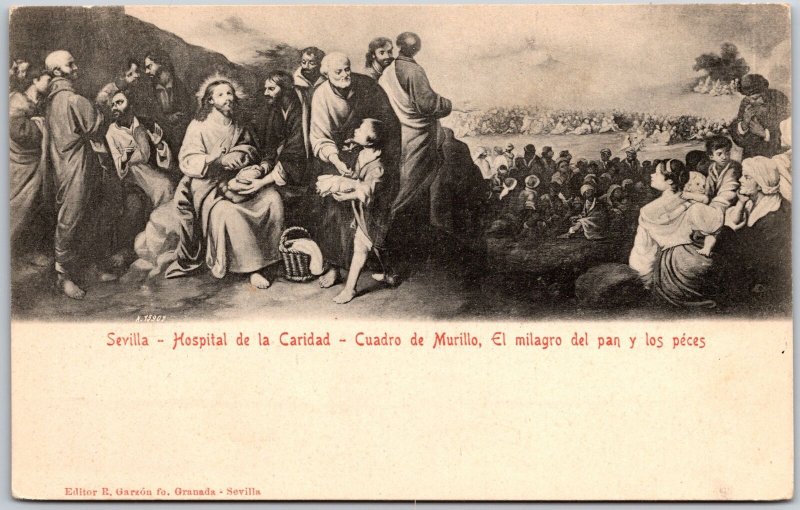 Sevilla Hospital De La Caridad Cuadro De Murillo El Milagro Del Pan Postcard