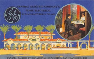General Electric Exhibit PPIE San Francisco 1915 Mazda Lamps Vintage Postcard