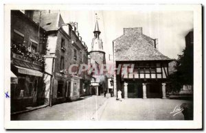 Old Postcard Dinan Street and Clock Tower