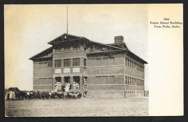 Public School Building Twin Falls Idaho Unused c1907