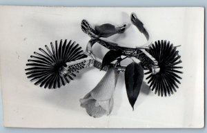 Chile Postcard Chilean Gear with Flower 1964 Posted Vintage RPPC Photo