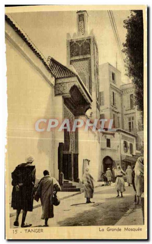 Old Postcard Tangier Morocco Great Mosque