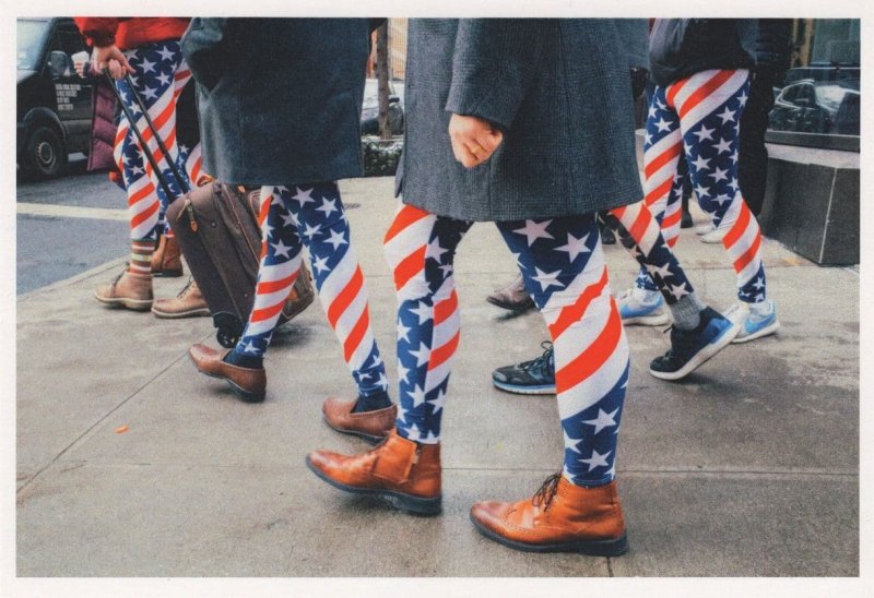 American Stars & Stripes Trousers & Leather Shoes Fashion Parade  Postcard