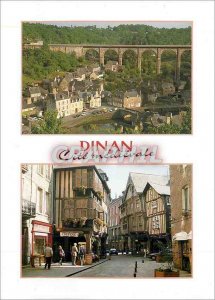 Modern Postcard Dinan Cotes d'Armor La Vallee de la Rance viaduct and the old...