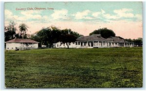 OTTUMWA, IA Iowa ~ The COUNTRY CLUB c1910s Wapello County Golf Postcard