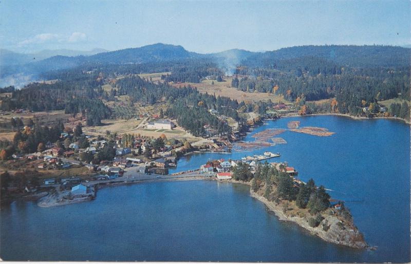 Ganges Salt Spring Island BC Aerial Vancouver Island Vance Buhler Postcard D32