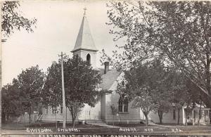 D55/ Aurora Nebraska Ne Real Photo RPPC Postcard c1910 Swedish Church