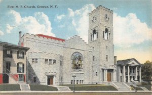 GENEVA, NY New York   FIRST ME CHURCH~Methodist Episcopal  1918 Postcard
