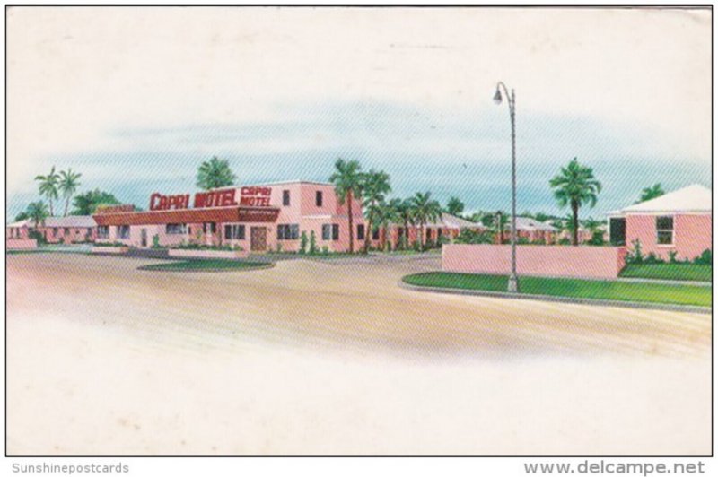 Florida Jacksonville Capri Motel and Restaurant 1963