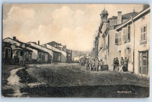 Eure Normandy France Postcard View of Heudicourt Street and Buildings c1910 WW1