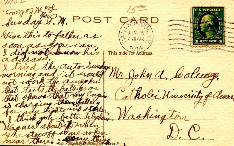 Sunbonnet Girl at Mailbox.  Artist: Bernhardt Wall