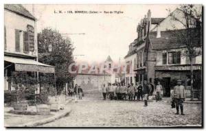 Postcard Old Bonneuil Street of & # 39eglise