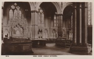 LINCOLN CATHEDRAL, ANGEL CHOIR, Lincolnshire - Vintage POSTCARD (Photo)