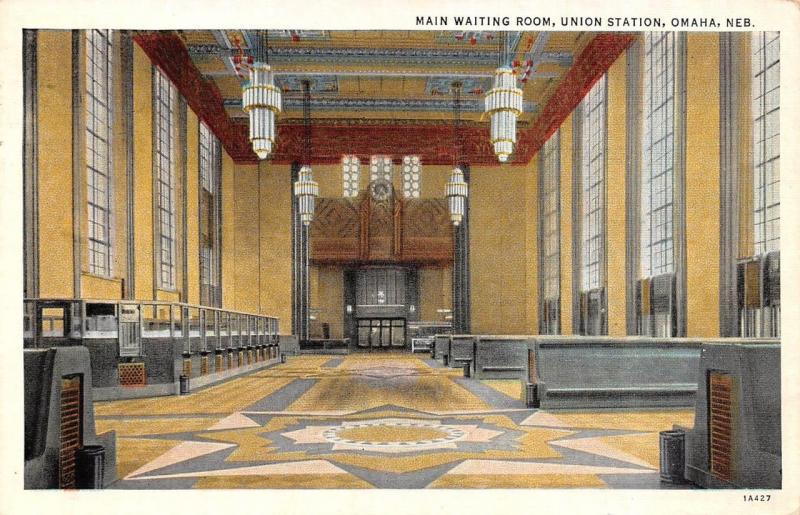 Omaha Ne Nebraska Union Railroad Station Waiting Room Train