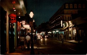 Louisiana New Orleans Bourbon Street At Night