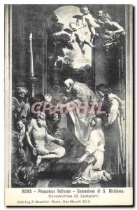 Postcard Old Pinacoteca Vaticana Roma Communion di Girolamo S