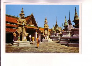 A Monk Walking, The Emerald Buddha Temple, Bangkok, Thailand