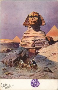 PC EGYPT, THE SPHYNX, Vintage Postcard (b43914)