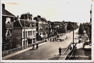 Netherlands Groningen Viaduct met Hereweg Vintage RPPC C120