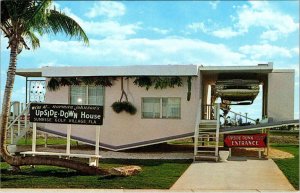 Sunrise Golf Village, Florida  UPSIDE DOWN HOUSE Home Advertising Trick Postcard