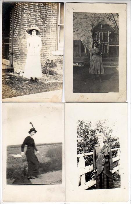 4 - RPPC, Women Cards