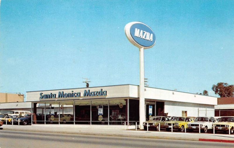 Santa Monica California Mazda Car Dealership Vintage Postcard AA74773