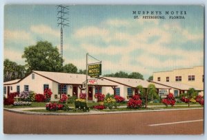 St Petersburg Florida Postcard Murphy Motel Exterior View Building 1940 Unposted