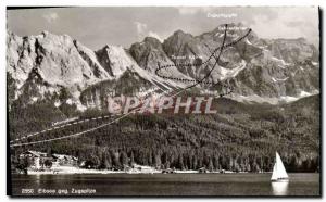 Postcard Old geg Eibsee Zugspitze