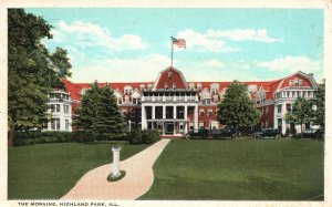 1925 Moraine Building Historic Landmark Highland Park Illinois Posted Postcard