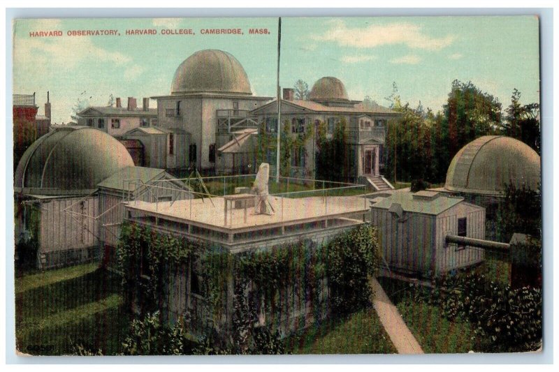 c1910 Harvard Observatory Harvard College Park Cambridge Massachusetts Postcard