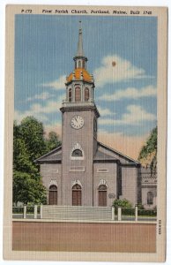Portland, Maine, First Parish Church, Built 1740