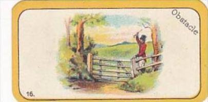 Carreras Cigarette Card Greyhound Racing Game No 16 Obstacle