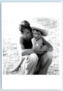 ROBERT F. Bobby KENNEDY ~ Holding Son David (Died 1984) 4x6 Repro Postcard