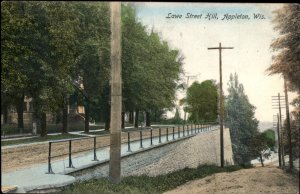 Appleton Wisconsin Lowe Street Hill c1900-20s Vintage Postcard