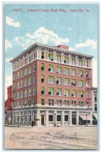 c1910 Johnson County Bank Building Exterior Iowa City Iowa IA Vintage Postcard