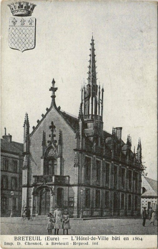 CPA BRETEUIL-L'Hotel de Ville bati en 1804 (28854)